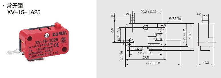 normal open micro switch